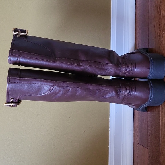 Coach Leigh Tall Riding Leather Boots - Picture 7 of 16